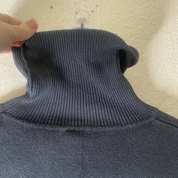 Chicos Silk Blend Turtleneck Sweater Womens Size 3 US 12 Black Capsule Minimalis - Picture 3 of 9